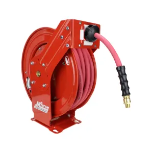 2790-50D - Milton® Industrial Auto-Retracting Hose Reel 1/2" MNPT x 50' Hybrid Rubber Hose, 300 PSI