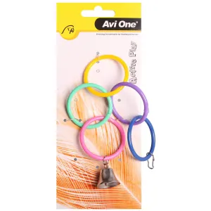 Avi One Bird Toy Olympic Ring with Bell