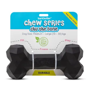 Barkbutler Chu the bone Treat Dispensing Toy for Dogs (Black)