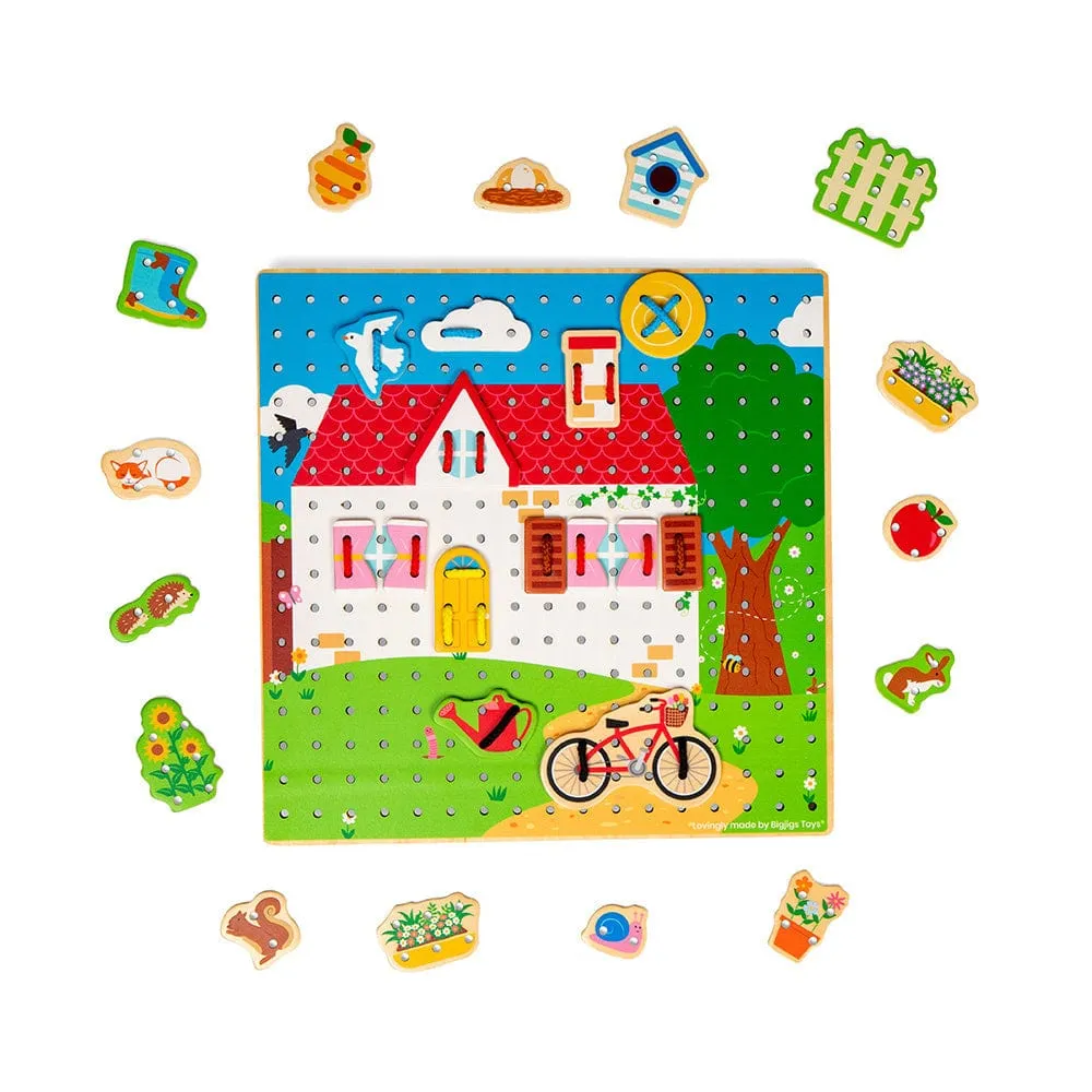 Bigjigs Toys House Lace-a-Shape