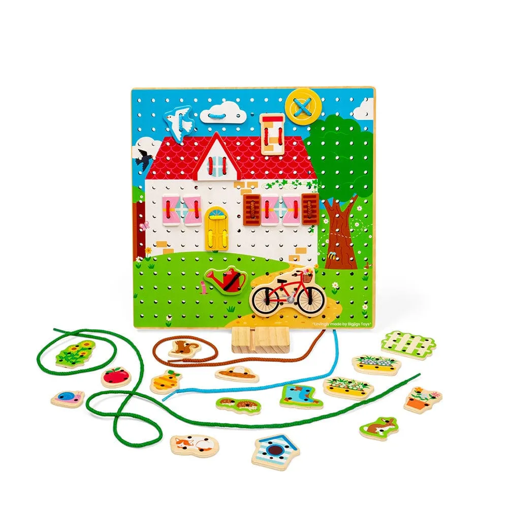 Bigjigs Toys House Lace-a-Shape