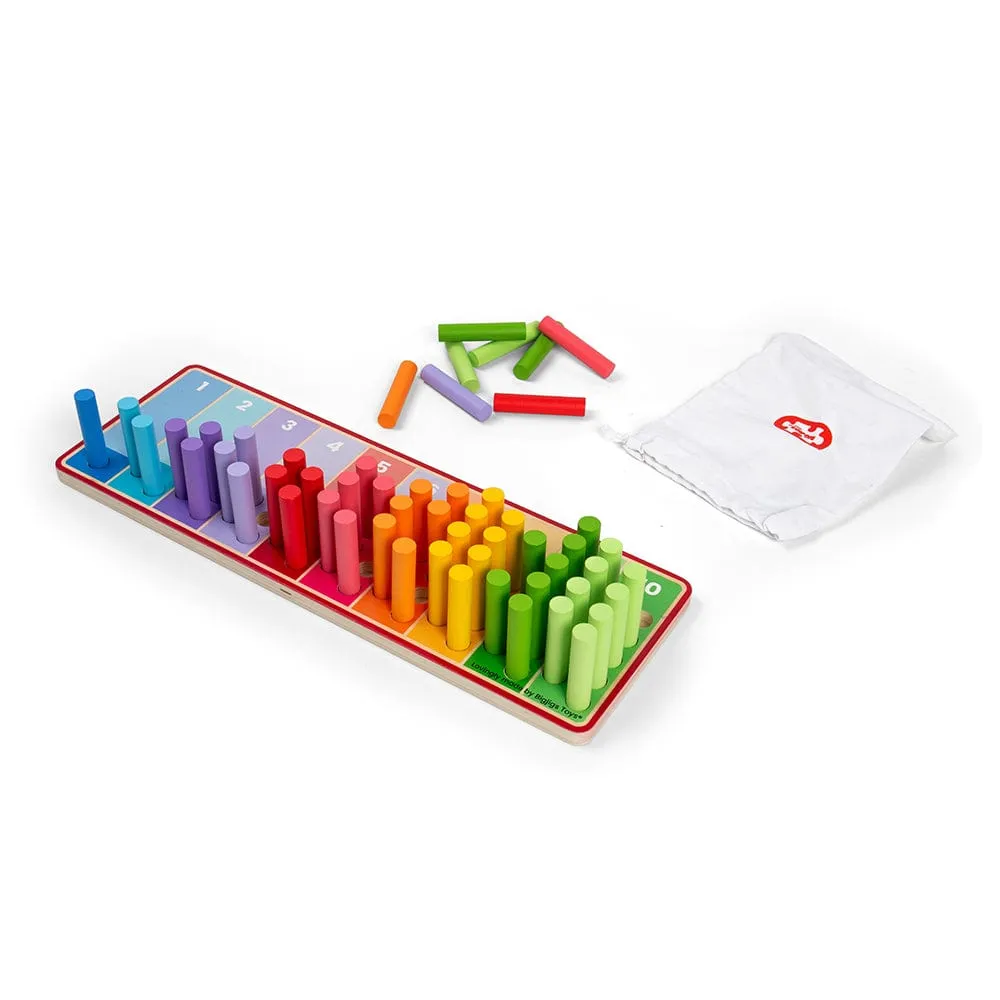 Bigjigs Toys Wooden Rainbow Counting Sticks