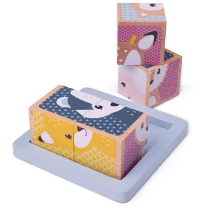 Bigjigs Toys Woodland Cube Puzzle - Sustainable Wood