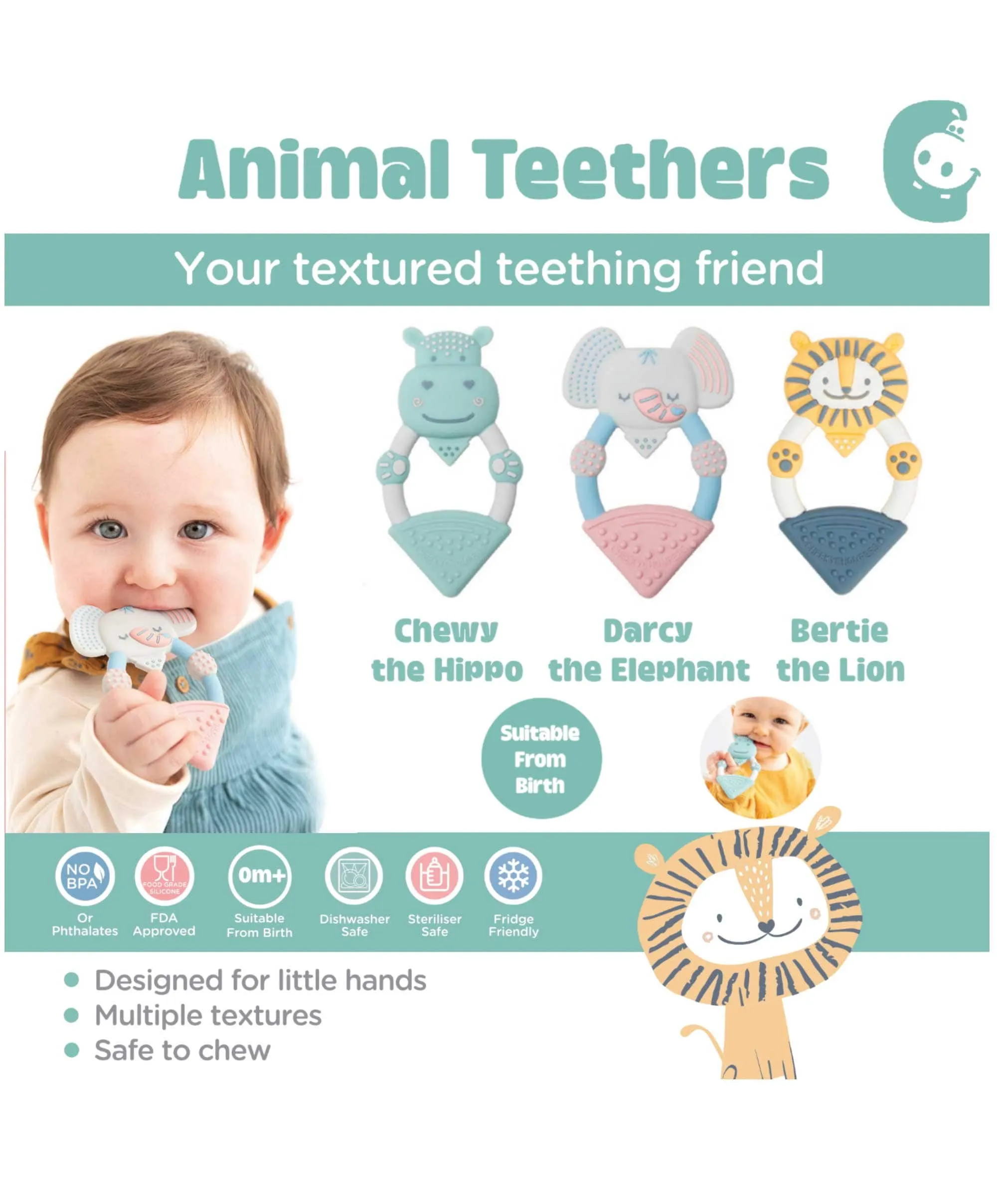 Cheeky Chompers Darcy Elephant Teether