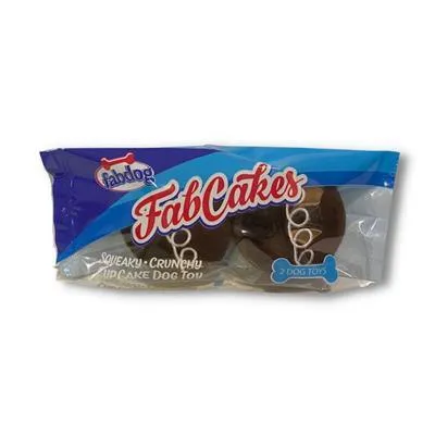 Chocolate Fabcake Dog Toys, 2-pk from Fabdog