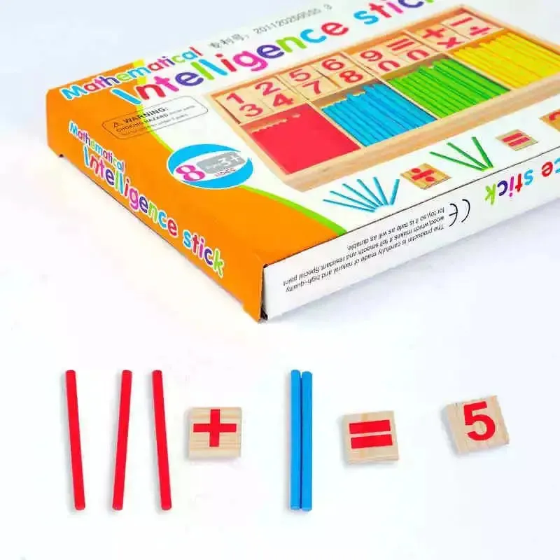 Engaging Wooden Math Learning Game Set for Kids' Intelligence Development