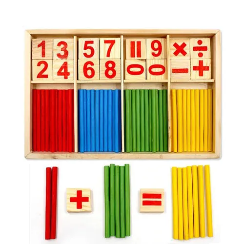 Engaging Wooden Math Learning Game Set for Kids' Intelligence Development