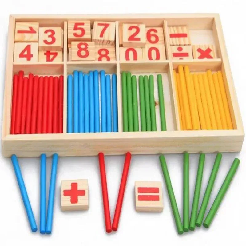 Engaging Wooden Math Learning Game Set for Kids' Intelligence Development