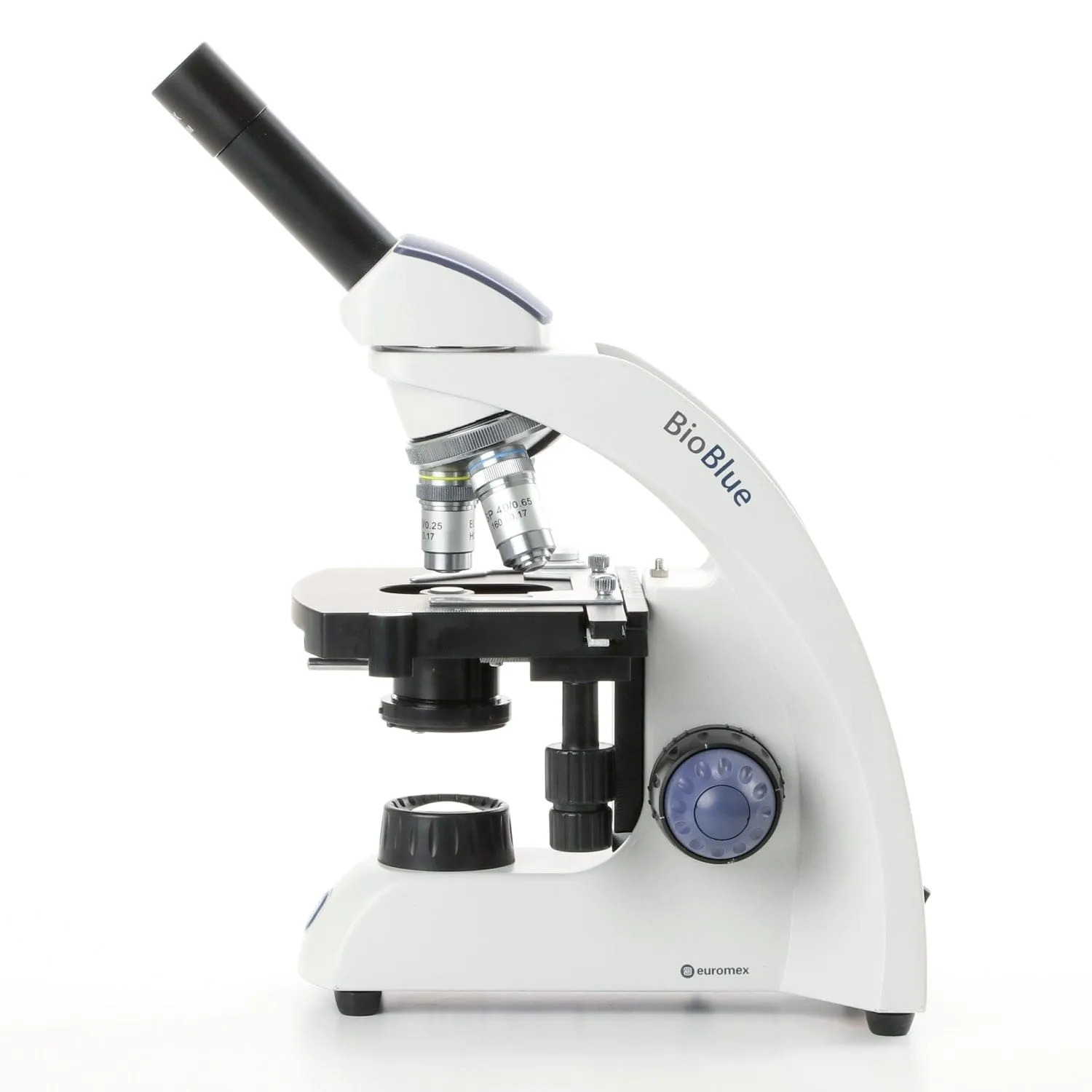 Euromex BioBlue Series Portable Monocular Compound Microscope with Mechanical X-Y Stage