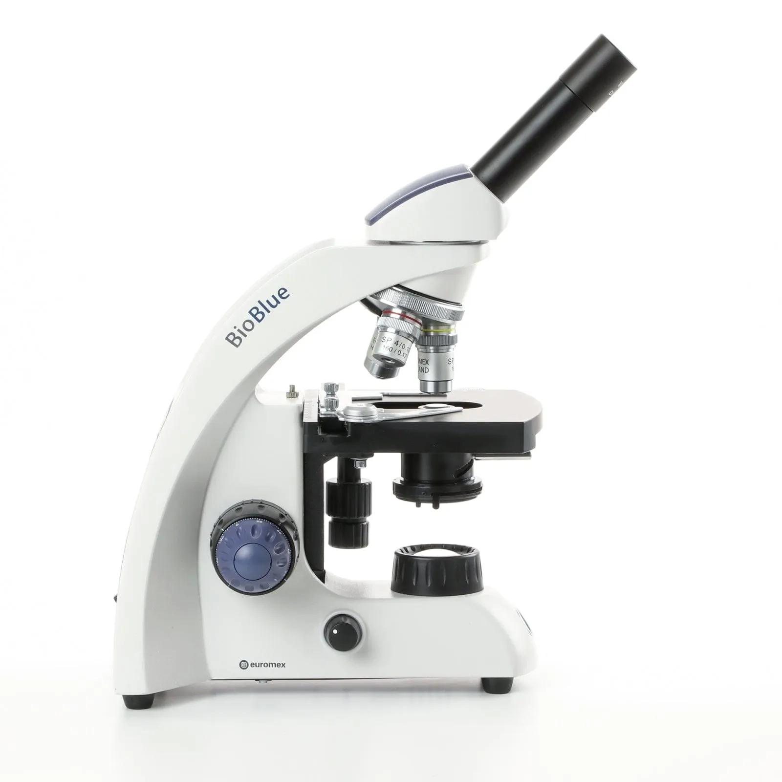 Euromex BioBlue Series Portable Monocular Compound Microscope with Mechanical X-Y Stage