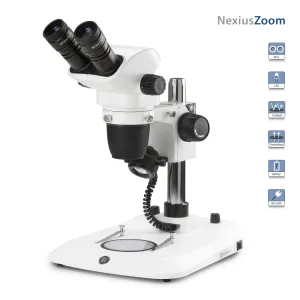 Euromex NexiusZoom Series High-Precision Zoom Binocular Stereo Microscope on Pillar Stand