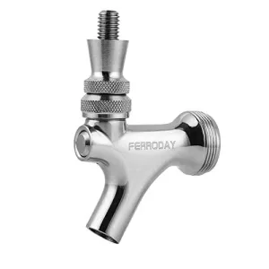 FERRODAY Stainless Steel Draft Beer Faucet SS304 Beer Faucet for Keg Tap Tower Beer Shank and Kegerator(Beer Faucet All SS304 Version)