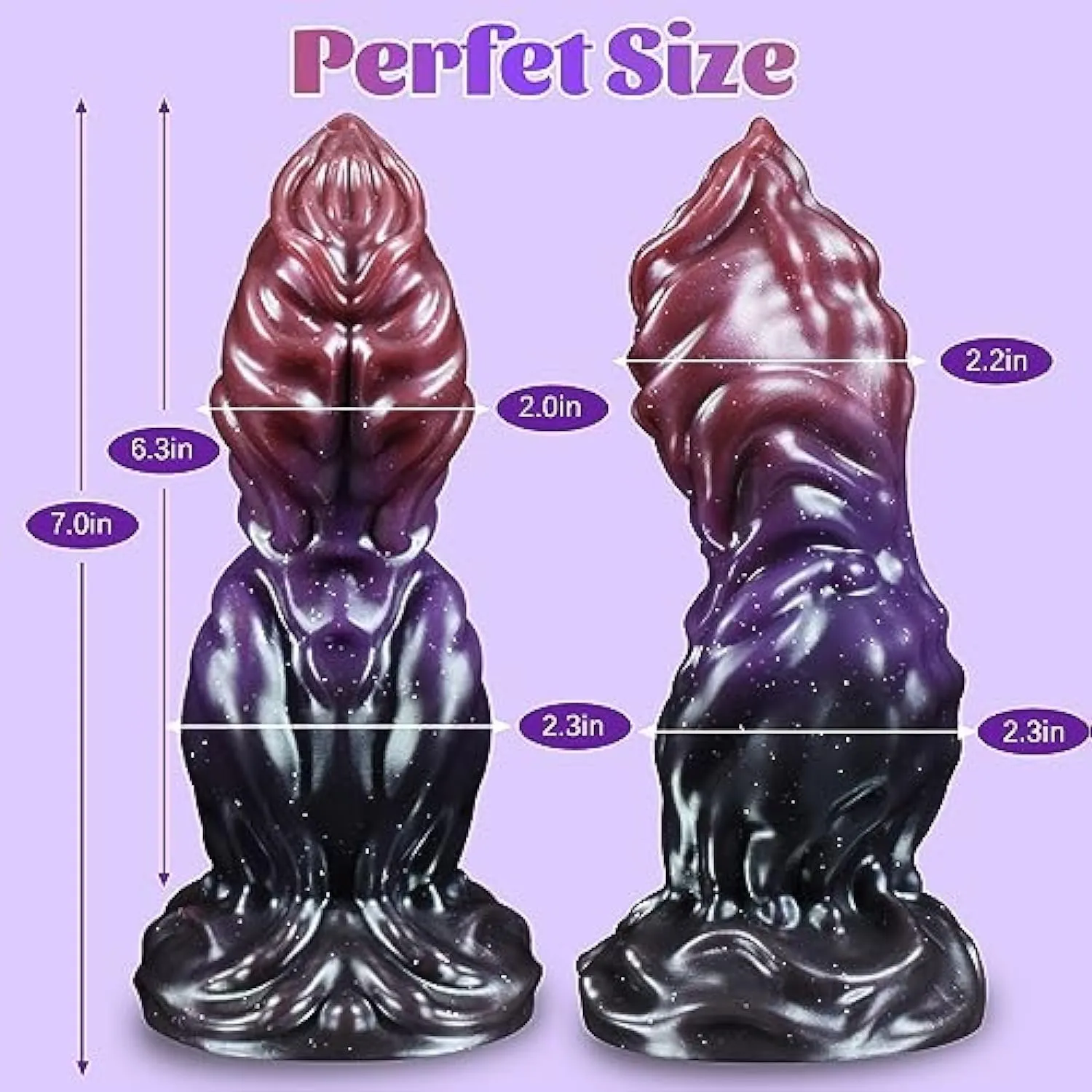 Flame 7" Fantasy Monster Dildo With Unique Stimulating Texuture - Laphwing