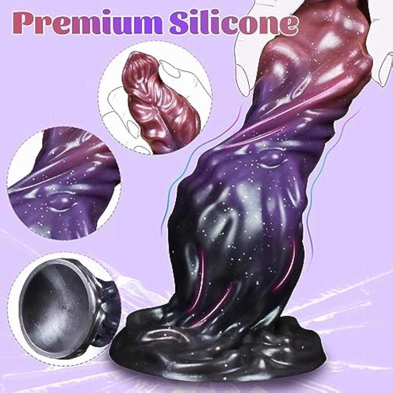 Flame 7" Fantasy Monster Dildo With Unique Stimulating Texuture - Laphwing