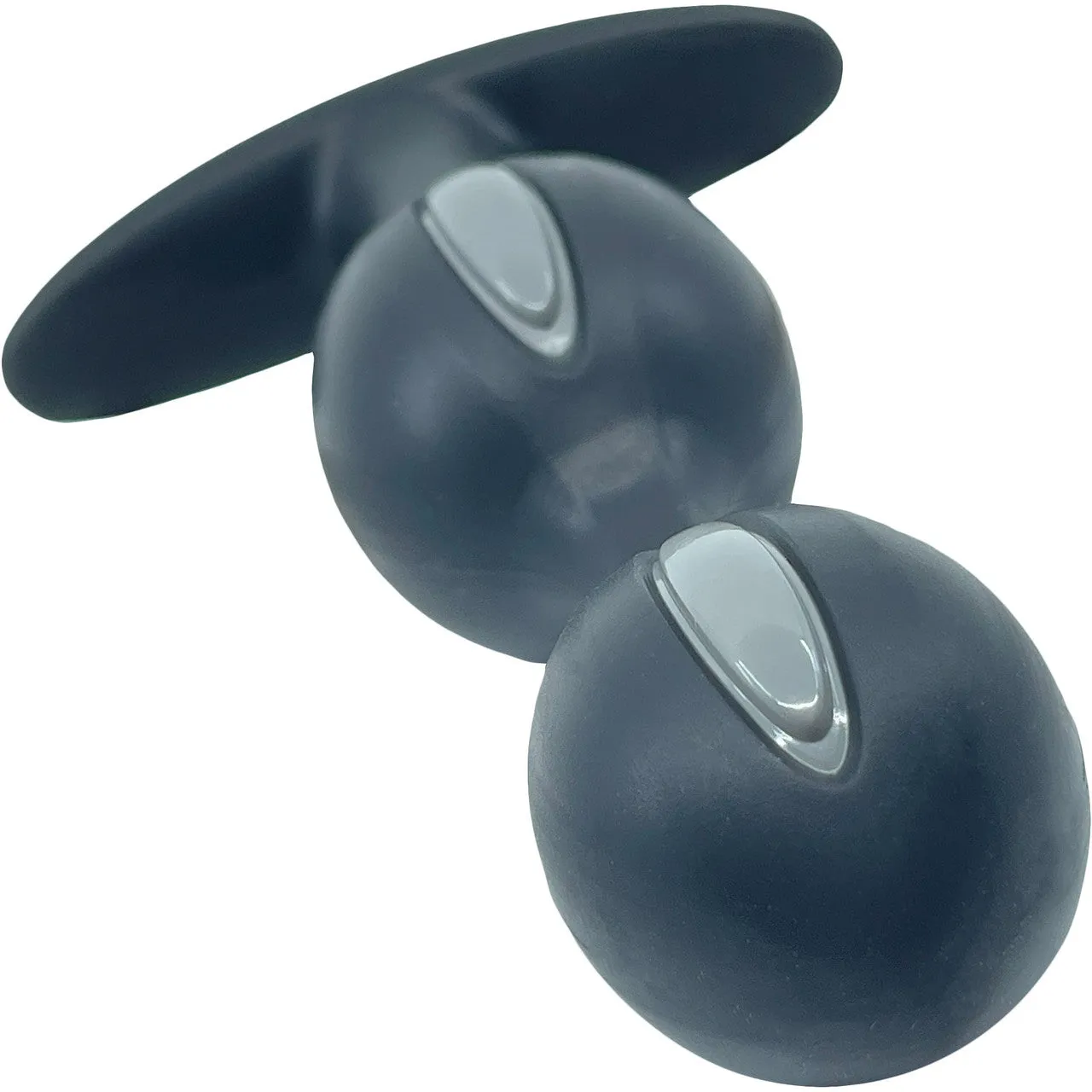 Fun Factory B Ball Duo Silicone Weighted Butt Plug - Black & Grey