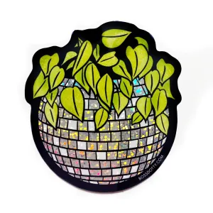 Glitter Sticker | Disco Ball Planter