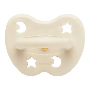 Hevea Natural Rubber Round Pacifier - Milky White (0-3 Months)