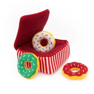 Holiday Burrow Dog Toy - Donutz Box