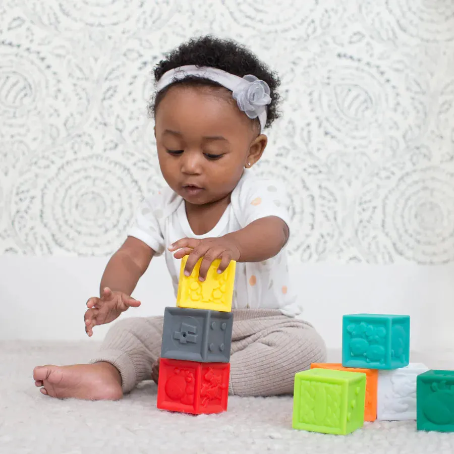 Infantino Squeeze & Stack Block Set - 8 pcs