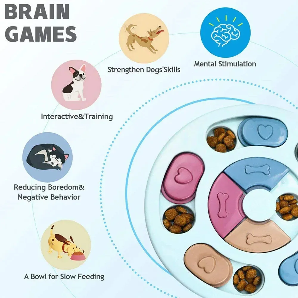 Interactive Dog & Cat Puzzle Feeder Toy - Enhances IQ and Slows Eating