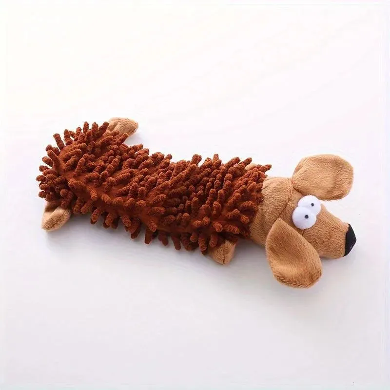 Interactive Plush Dog Toy with Squeaker - Chew & Dental Training