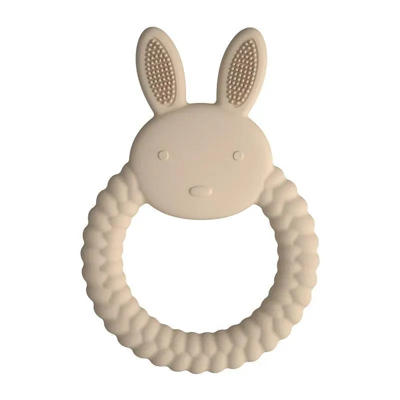 Kid-Proof Silicone Baby Rabbit Teether Ring