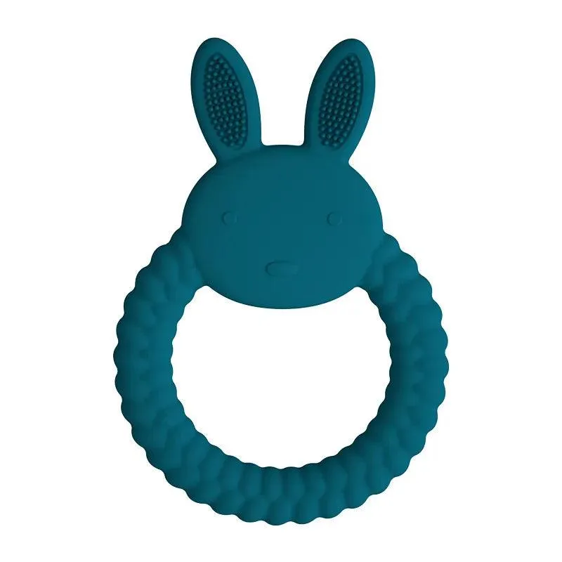 Kid-Proof Silicone Baby Rabbit Teether Ring