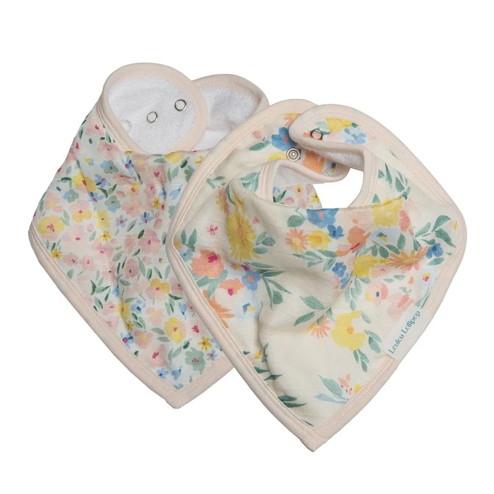 Loulou Lollipop 2-Pack Muslin Bandana Bib Set