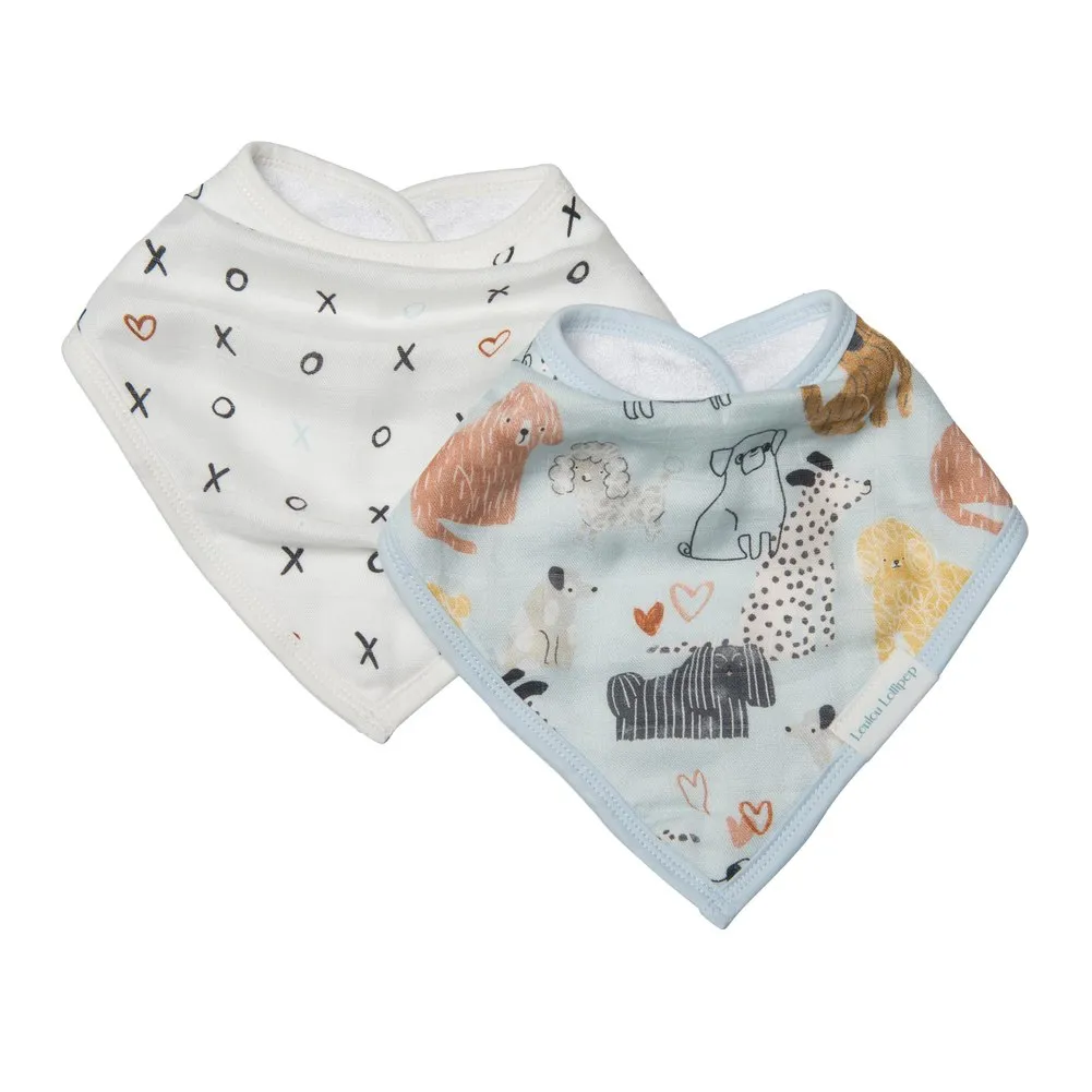 Loulou Lollipop 2-Pack Muslin Bandana Bib Set