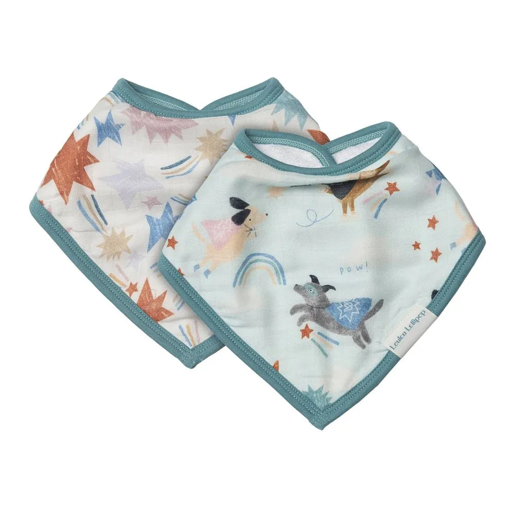 Loulou Lollipop 2-Pack Muslin Bandana Bib Set