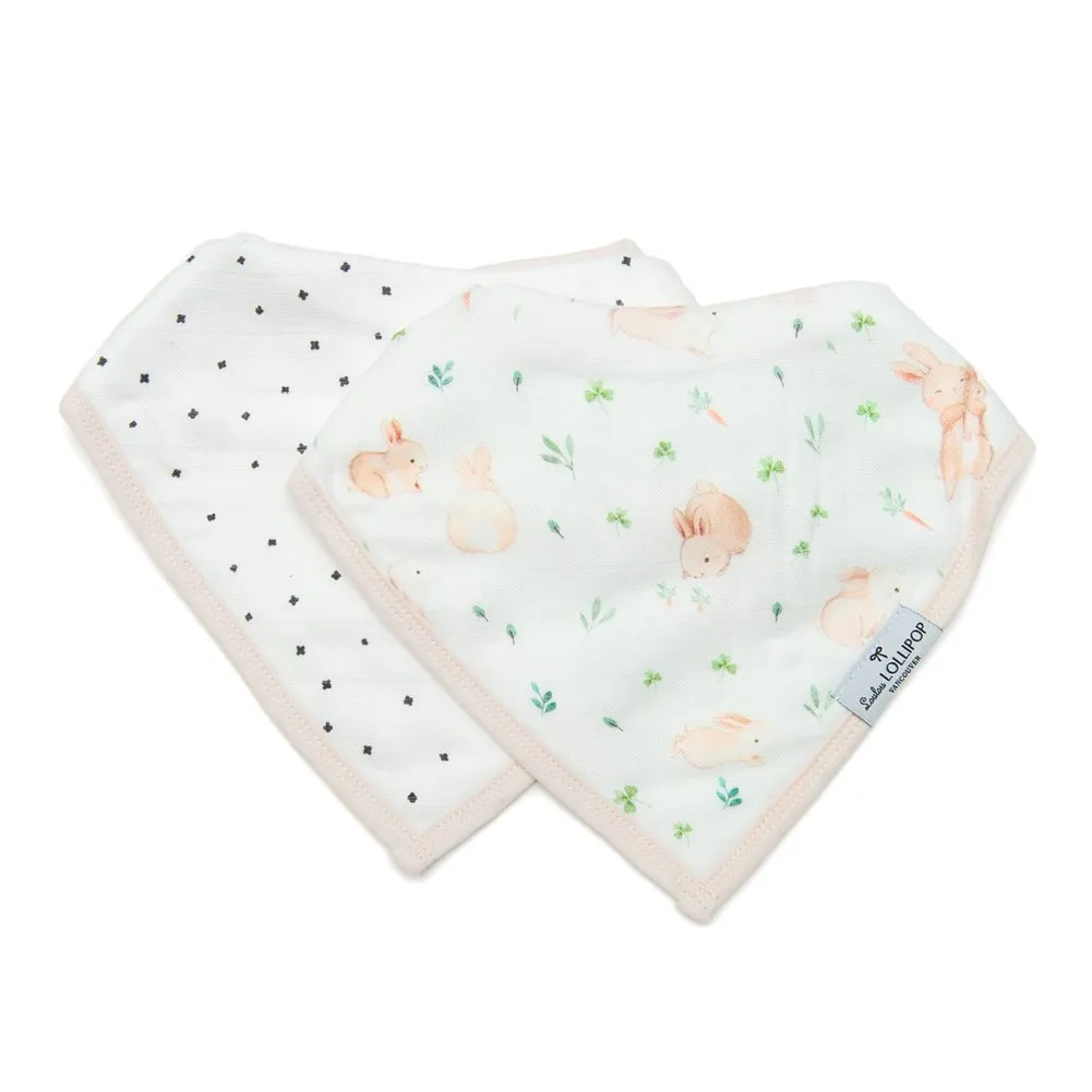 Loulou Lollipop 2-Pack Muslin Bandana Bib Set