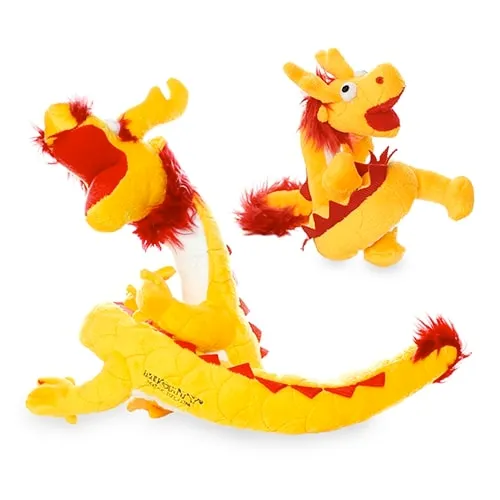 Mighty Dragon Dog Squeaky Toy, Gold Dragon (mini and regular size)