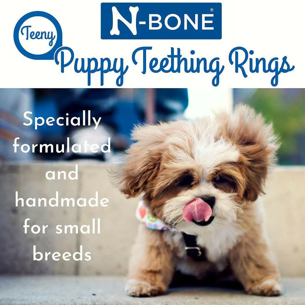 N-Bone Teeny Puppy Teething Rings for Small Breed Puppies, Chicken Flavor, 7 count