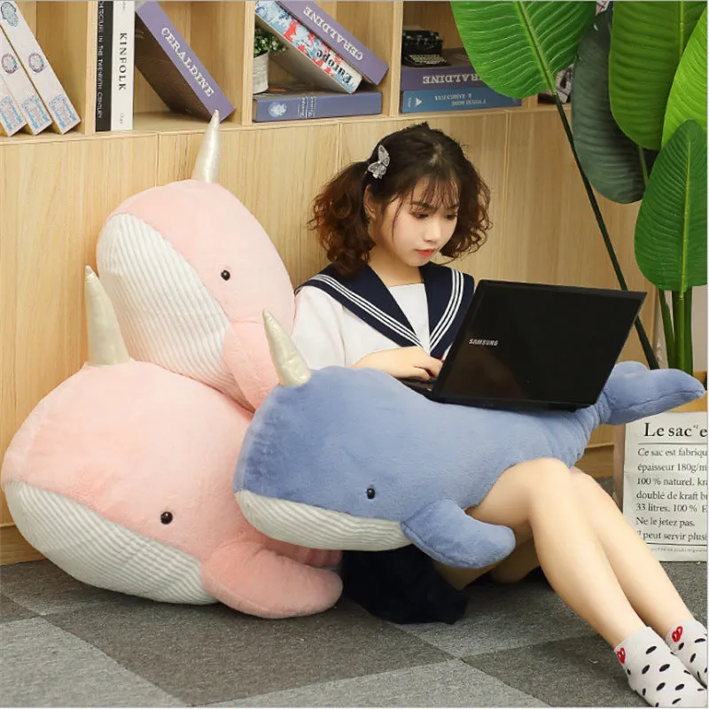 Narwhal pillow is soft and cute