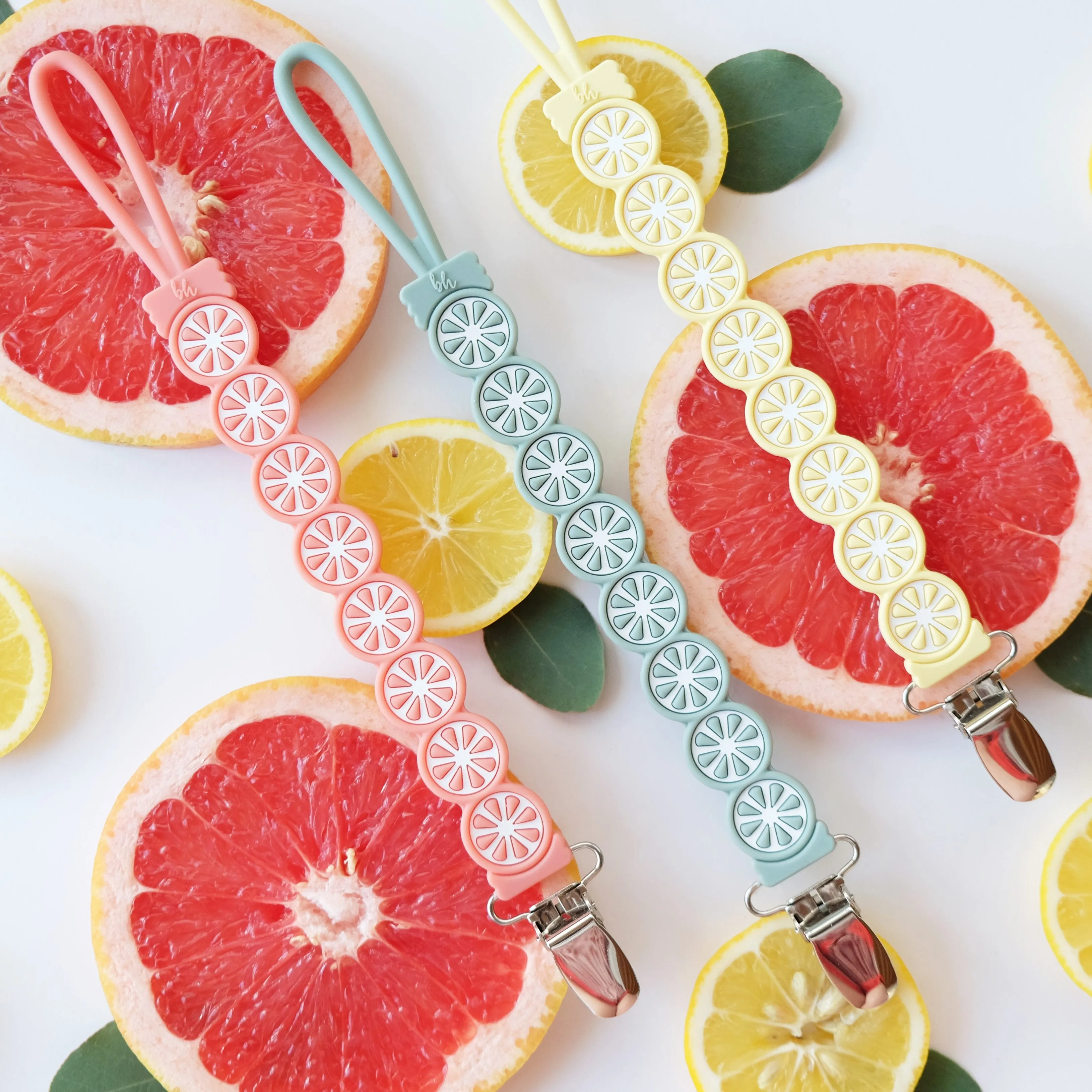 NEW! Single Silicone Citrus Pacifier Clips