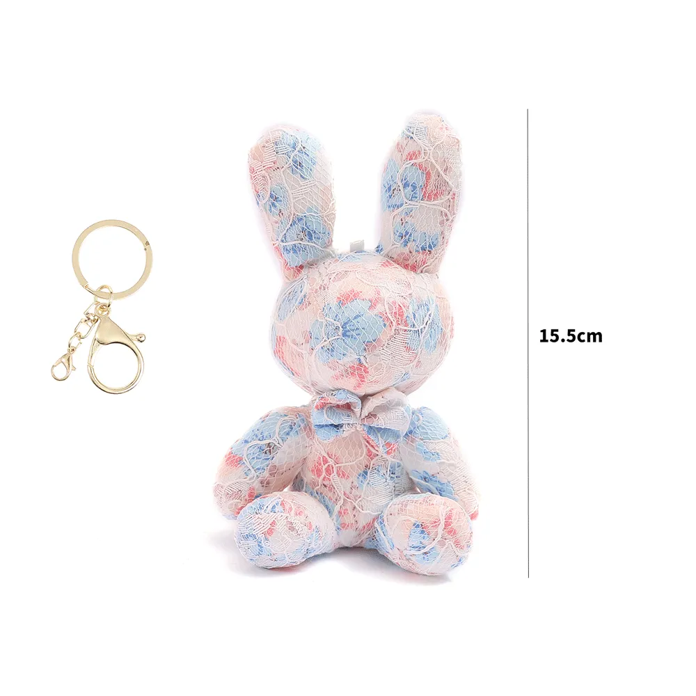 No Face Bunny Plush Keychain.