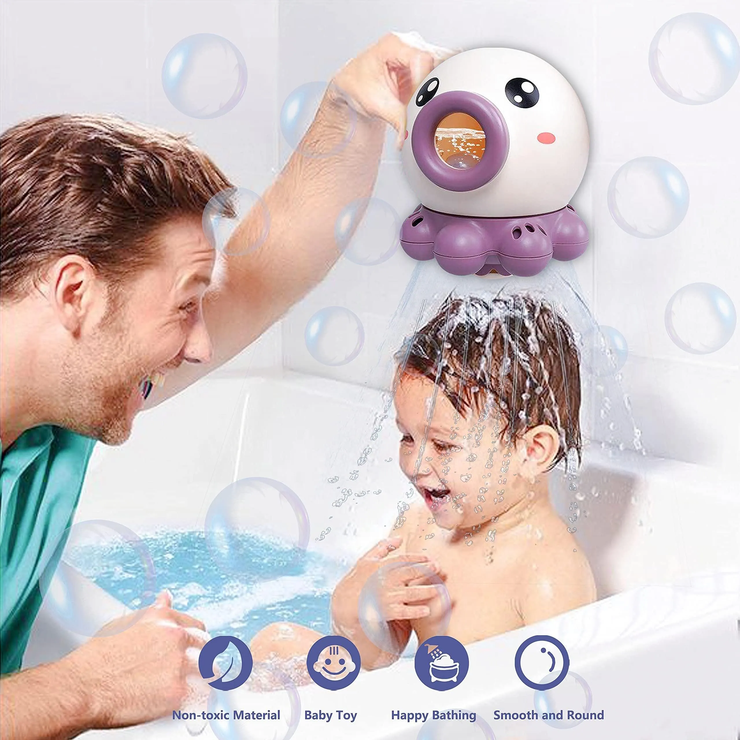 Octopus Fountain Bath Toy – Rotating Water Jet Sprinkler for Kids