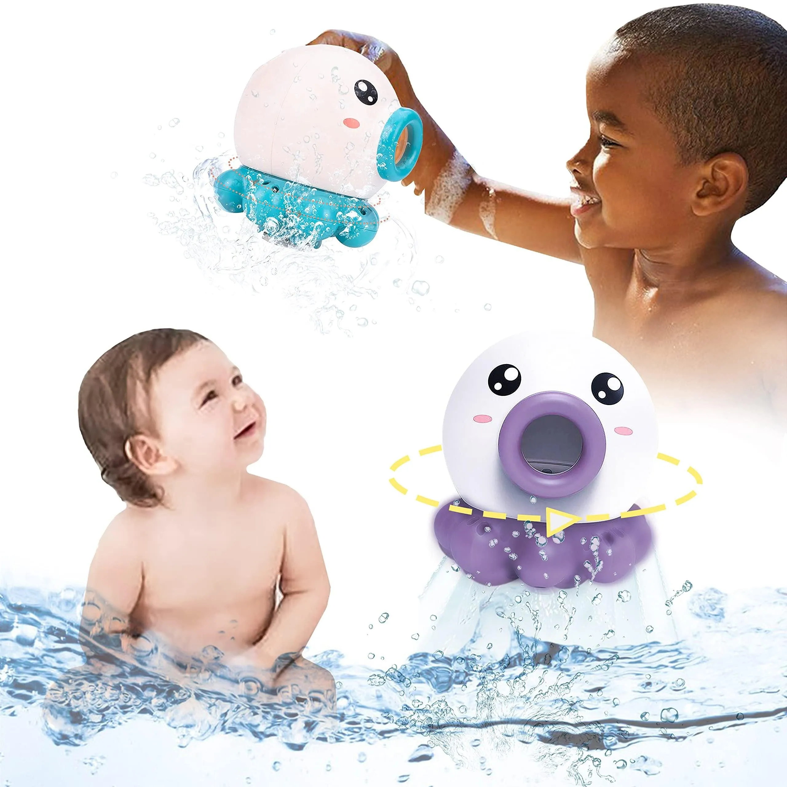 Octopus Fountain Bath Toy – Rotating Water Jet Sprinkler for Kids