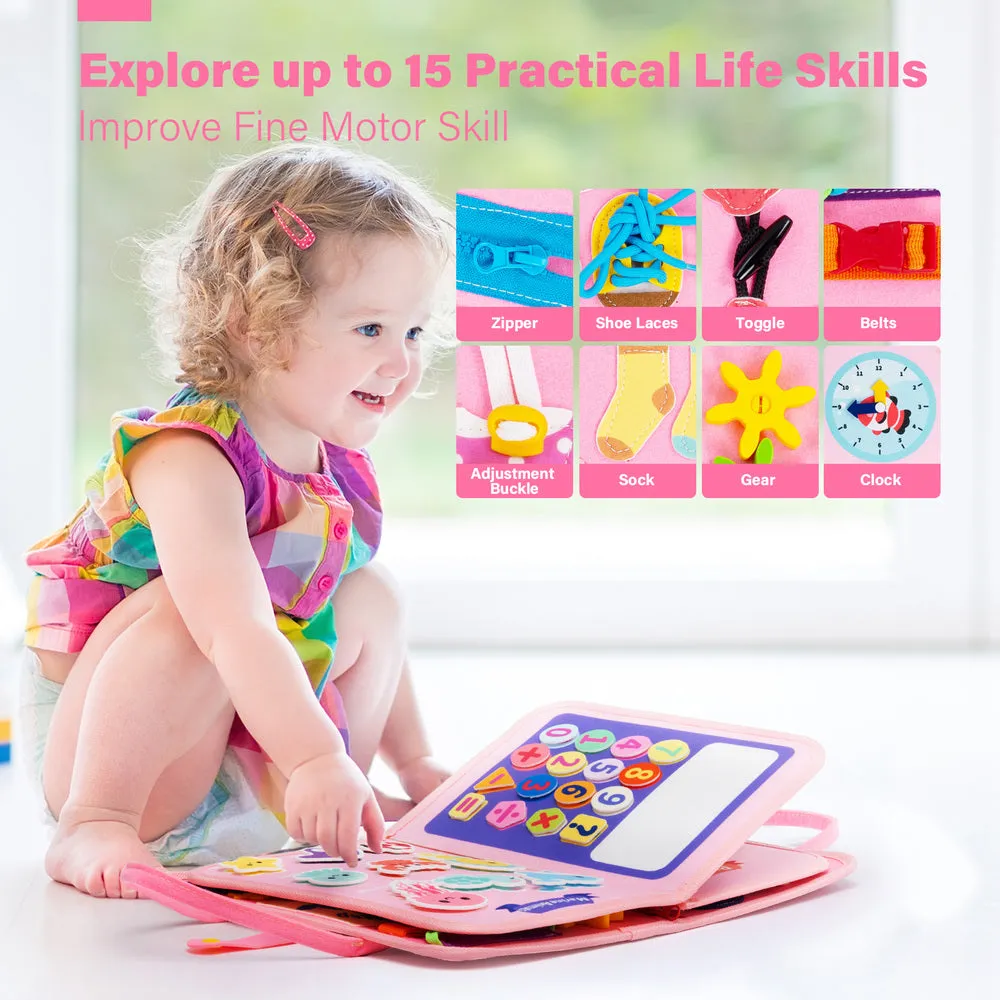 Personalized Mermaid Theme Activities Learning Busy Board for 3-6 Years Old