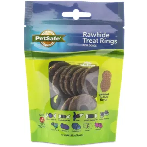 Petsafe Busy Buddy Natural Rawhide Peanut Butter Rings Dog Treats