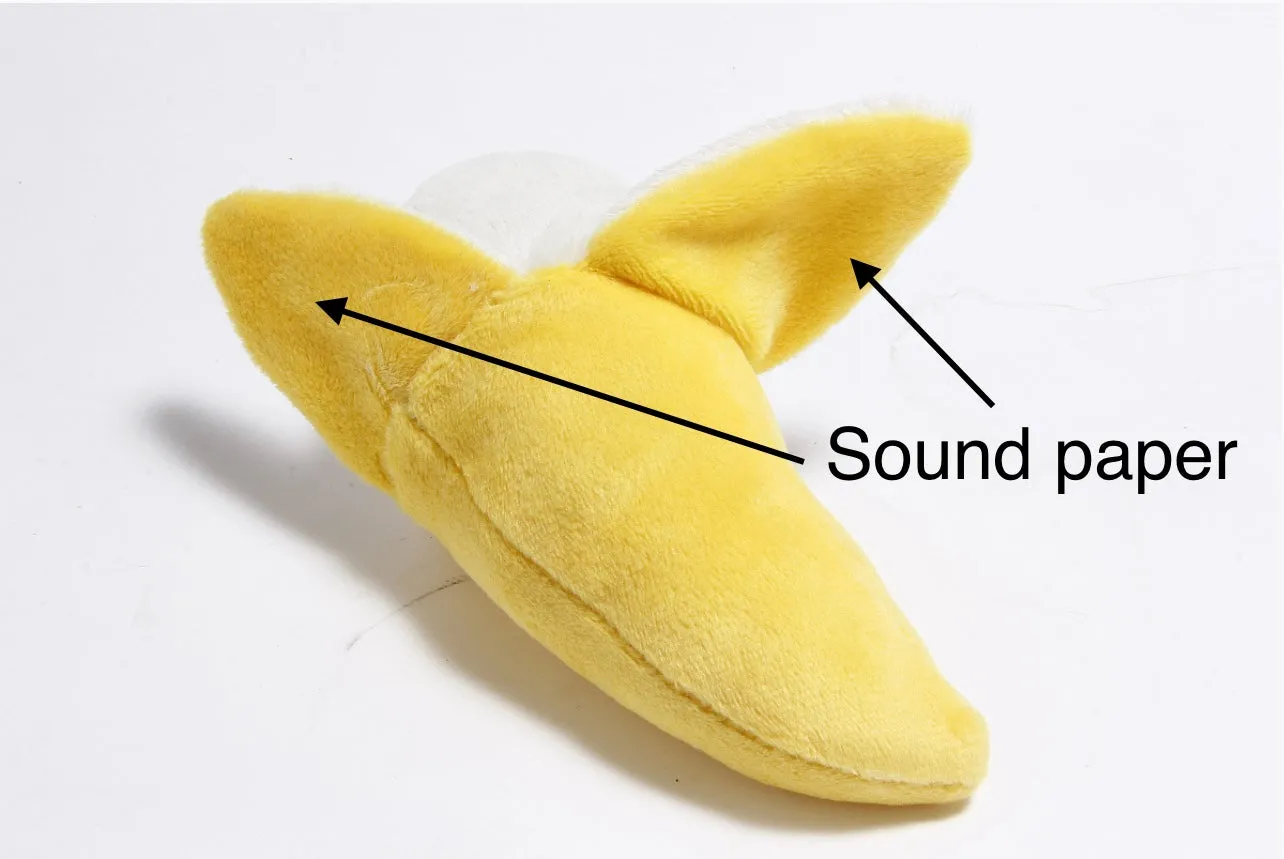 Squeaky Plush Dog Toys, Teeth Grinding & Training - Banana