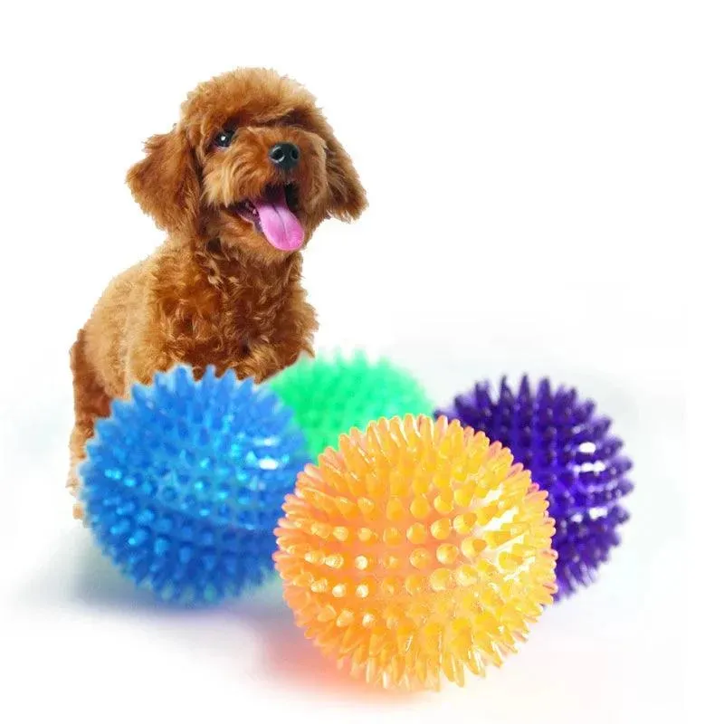 Squeaky Polka Dot Ball Pet Toy