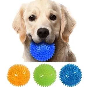 Squeaky Polka Dot Ball Pet Toy