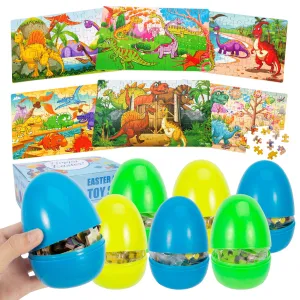 WHIZMAX Wooden Jigsaw Puzzles for Kids Dino Puzzles Dinosaur Toys