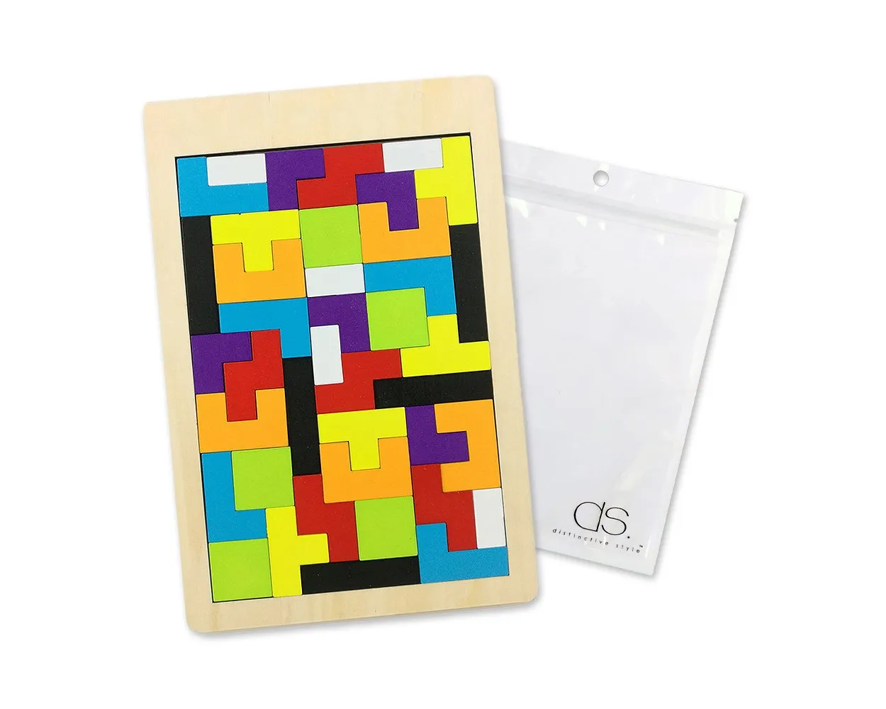 Wooden Tetris Jigsaw Puzzle Tangram