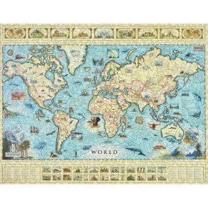 World Map Wood Puzzle