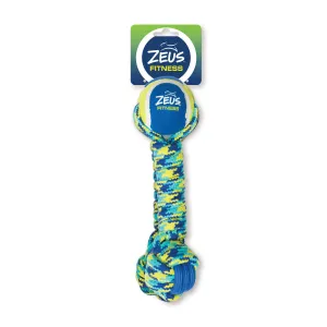 Zeus Fitness Dog Toys Rope and TPR Tennis Ball Dumbbell 30cm