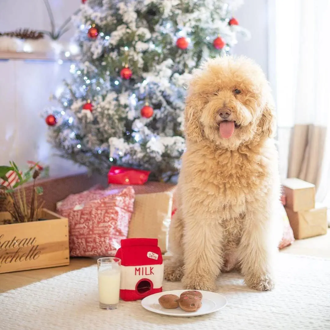 Zippy Paws Santa's Milk & Cookies Puzzle Dog Toy